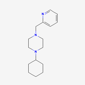 molecular formula C16H25N3 B5769464 1-Cyclohexyl-4-(2-pyridylmethyl)piperazine 