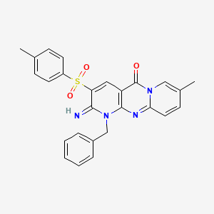 1-benzyl-2-imino-8-methyl-3-[(4-methylphenyl)sulfonyl]-1,2-dihydro-5H-dipyrido[1,2-a:2',3'-d]pyrimidin-5-one