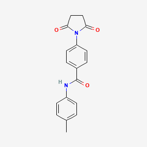 molecular formula C18H16N2O3 B5769478 4-(2,5-dioxo-1-pyrrolidinyl)-N-(4-methylphenyl)benzamide 