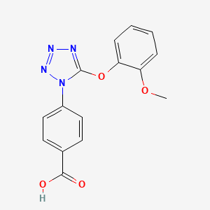 molecular formula C15H12N4O4 B5769486 4-[5-(2-methoxyphenoxy)-1H-tetrazol-1-yl]benzoic acid 