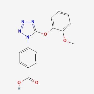 4-[5-(2-METHOXYPHENOXY)-1H-1,2,3,4-TETRAAZOL-1-YL]BENZOIC ACID