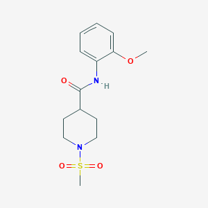 molecular formula C14H20N2O4S B5769502 N-(2-methoxyphenyl)-1-(methylsulfonyl)-4-piperidinecarboxamide 