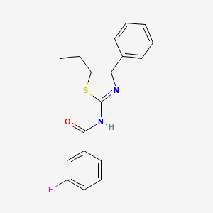 N-(5-ethyl-4-phenyl-1,3-thiazol-2-yl)-3-fluorobenzamide