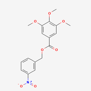 molecular formula C17H17NO7 B5769514 3-nitrobenzyl 3,4,5-trimethoxybenzoate 