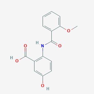 molecular formula C15H13NO5 B5769518 5-hydroxy-2-[(2-methoxybenzoyl)amino]benzoic acid 