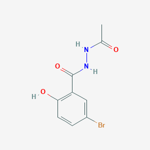 molecular formula C9H9BrN2O3 B5769521 N'-acetyl-5-bromo-2-hydroxybenzohydrazide 
