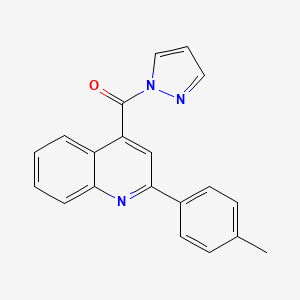 2-(4-methylphenyl)-4-(1H-pyrazol-1-ylcarbonyl)quinoline