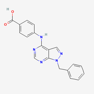 molecular formula C19H15N5O2 B5769529 4-[(1-benzyl-1H-pyrazolo[3,4-d]pyrimidin-4-yl)amino]benzoic acid 