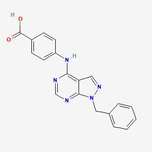 4-({1-benzyl-1H-pyrazolo[3,4-d]pyrimidin-4-yl}amino)benzoic acid