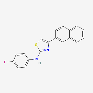 molecular formula C19H13FN2S B5769531 N-(4-fluorophenyl)-4-(2-naphthyl)-1,3-thiazol-2-amine 