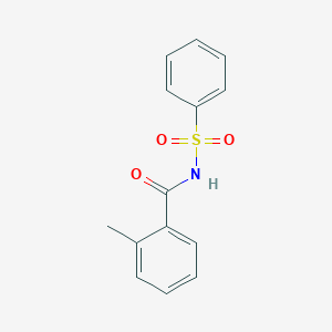 molecular formula C14H13NO3S B5769538 2-甲基-N-(苯磺酰基)苯甲酰胺 CAS No. 152438-89-6