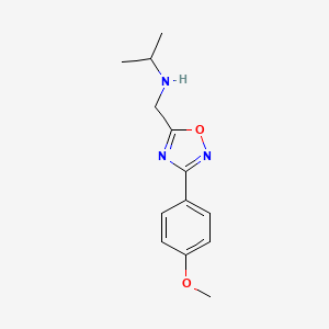 molecular formula C13H17N3O2 B5769541 N-{[3-(4-methoxyphenyl)-1,2,4-oxadiazol-5-yl]methyl}-2-propanamine 