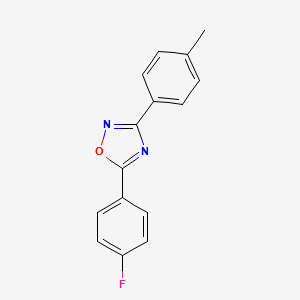 molecular formula C15H11FN2O B5769547 5-(4-fluorophenyl)-3-(4-methylphenyl)-1,2,4-oxadiazole 