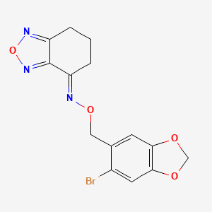 molecular formula C14H12BrN3O4 B5769554 6,7-dihydro-2,1,3-benzoxadiazol-4(5H)-one O-[(6-bromo-1,3-benzodioxol-5-yl)methyl]oxime 