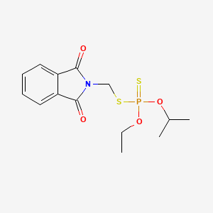 molecular formula C14H18NO4PS2 B576956 2-[[Ethoxy(propan-2-yloxy)phosphinothioyl]sulfanylmethyl]isoindole-1,3-dione CAS No. 14813-38-8