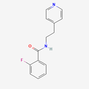 molecular formula C14H13FN2O B5769566 2-fluoro-N-[2-(4-pyridinyl)ethyl]benzamide 