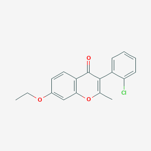 molecular formula C18H15ClO3 B5769567 3-(2-chlorophenyl)-7-ethoxy-2-methyl-4H-chromen-4-one 