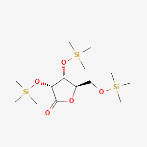 molecular formula C14H32O5Si3 B576957 2-O,3-O,5-O-Tris(trimethylsilyl)-D-ribonic acid gamma-lactone CAS No. 10589-34-1