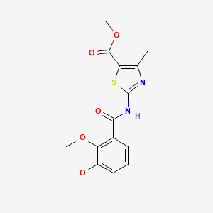 molecular formula C15H16N2O5S B5769594 methyl 2-[(2,3-dimethoxybenzoyl)amino]-4-methyl-1,3-thiazole-5-carboxylate 