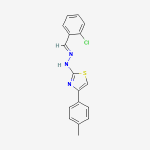 molecular formula C17H14ClN3S B5769600 2-chlorobenzaldehyde [4-(4-methylphenyl)-1,3-thiazol-2-yl]hydrazone 