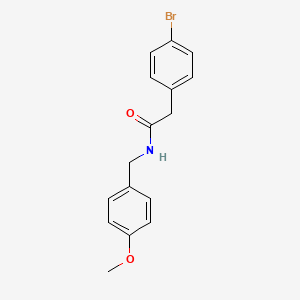 molecular formula C16H16BrNO2 B5769621 2-(4-bromophenyl)-N-(4-methoxybenzyl)acetamide 