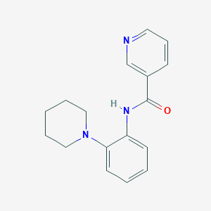 molecular formula C17H19N3O B5769647 N-[2-(1-piperidinyl)phenyl]nicotinamide 