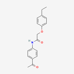 molecular formula C18H19NO3 B5769661 N-(4-acetylphenyl)-2-(4-ethylphenoxy)acetamide 