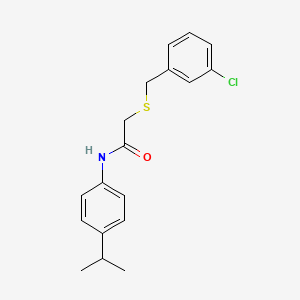 2-[(3-chlorobenzyl)thio]-N-(4-isopropylphenyl)acetamide