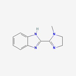 molecular formula C11H12N4 B576971 2-(1-Methyl-4,5-dihydro-1H-imidazol-2-yl)-1H-benzimidazole CAS No. 14483-97-7