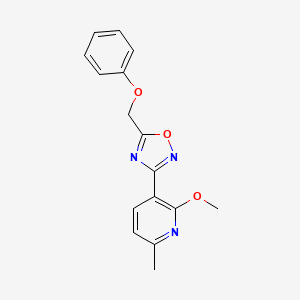 2-methoxy-6-methyl-3-[5-(phenoxymethyl)-1,2,4-oxadiazol-3-yl]pyridine