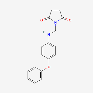 molecular formula C17H16N2O3 B5769743 1-{[(4-phenoxyphenyl)amino]methyl}-2,5-pyrrolidinedione 