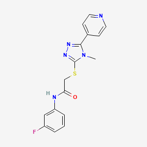 molecular formula C16H14FN5OS B5769744 N-(3-fluorophenyl)-2-{[4-methyl-5-(4-pyridinyl)-4H-1,2,4-triazol-3-yl]thio}acetamide 
