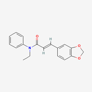 3-(1,3-benzodioxol-5-yl)-N-ethyl-N-phenylacrylamide