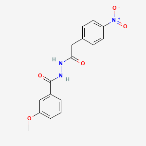 molecular formula C16H15N3O5 B5769759 3-methoxy-N'-[(4-nitrophenyl)acetyl]benzohydrazide CAS No. 415691-90-6