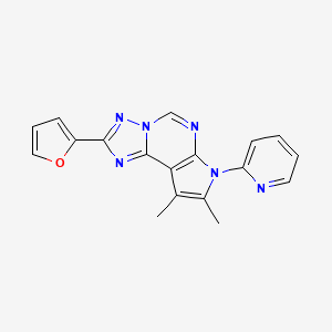 molecular formula C18H14N6O B5769767 2-(2-furyl)-8,9-dimethyl-7-(2-pyridinyl)-7H-pyrrolo[3,2-e][1,2,4]triazolo[1,5-c]pyrimidine 