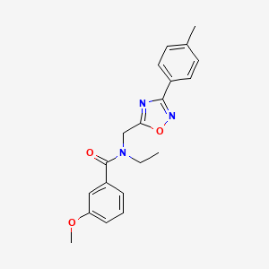 molecular formula C20H21N3O3 B5769771 N-ethyl-3-methoxy-N-{[3-(4-methylphenyl)-1,2,4-oxadiazol-5-yl]methyl}benzamide 
