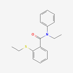 molecular formula C17H19NOS B5769790 N-ethyl-2-(ethylthio)-N-phenylbenzamide 