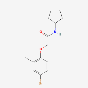 molecular formula C14H18BrNO2 B5769816 2-(4-bromo-2-methylphenoxy)-N-cyclopentylacetamide 