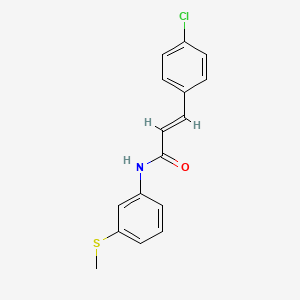 molecular formula C16H14ClNOS B5769821 3-(4-chlorophenyl)-N-[3-(methylthio)phenyl]acrylamide 