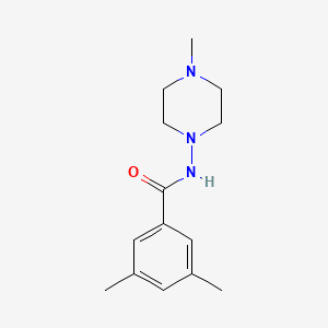 molecular formula C14H21N3O B5769832 3,5-dimethyl-N-(4-methyl-1-piperazinyl)benzamide CAS No. 701218-26-0