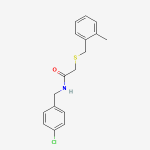 molecular formula C17H18ClNOS B5769846 N-(4-chlorobenzyl)-2-[(2-methylbenzyl)thio]acetamide 