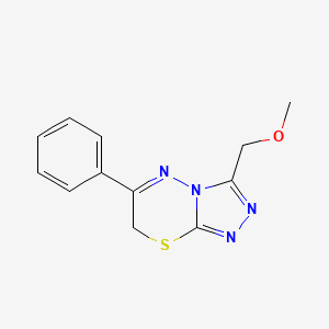 molecular formula C12H12N4OS B5769857 3-(methoxymethyl)-6-phenyl-7H-[1,2,4]triazolo[3,4-b][1,3,4]thiadiazine 