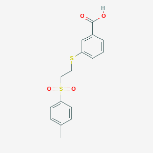 3-({2-[(4-methylphenyl)sulfonyl]ethyl}thio)benzoic acid