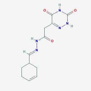 N'-(3-cyclohexen-1-ylmethylene)-2-(3,5-dioxo-2,3,4,5-tetrahydro-1,2,4-triazin-6-yl)acetohydrazide