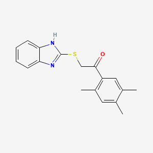 2-(1H-benzimidazol-2-ylthio)-1-(2,4,5-trimethylphenyl)ethanone