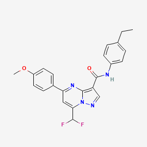 molecular formula C23H20F2N4O2 B5769894 7-(difluoromethyl)-N-(4-ethylphenyl)-5-(4-methoxyphenyl)pyrazolo[1,5-a]pyrimidine-3-carboxamide 