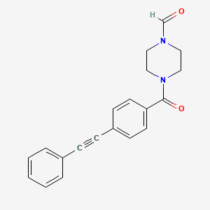 4-[4-(phenylethynyl)benzoyl]-1-piperazinecarbaldehyde