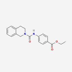 molecular formula C19H20N2O3 B5769926 ethyl 4-[(3,4-dihydro-2(1H)-isoquinolinylcarbonyl)amino]benzoate 