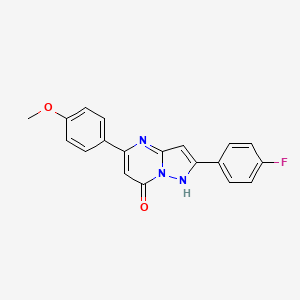 molecular formula C19H14FN3O2 B5769932 2-(4-fluorophenyl)-5-(4-methoxyphenyl)pyrazolo[1,5-a]pyrimidin-7-ol 
