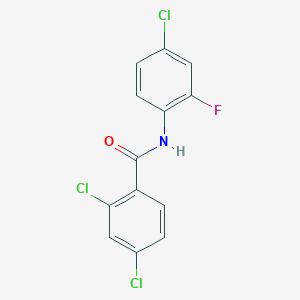 molecular formula C13H7Cl3FNO B5769947 2,4-dichloro-N-(4-chloro-2-fluorophenyl)benzamide 